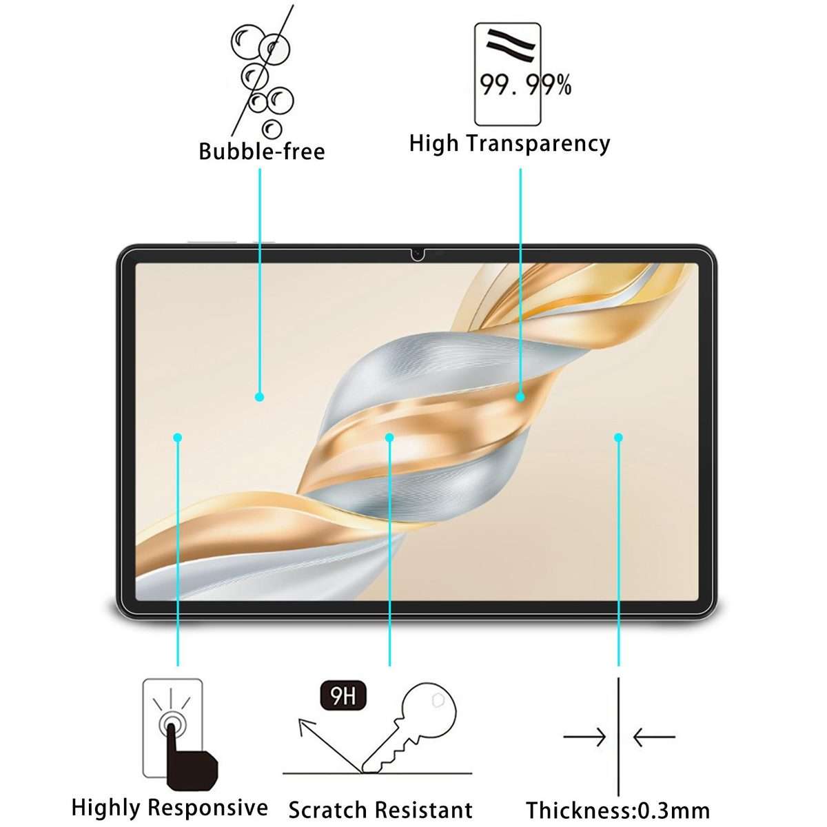 For Honor X9 Pro 11.5 / Pad X9a 9H 0.3mm Explosion-proof Tempered Glass Film