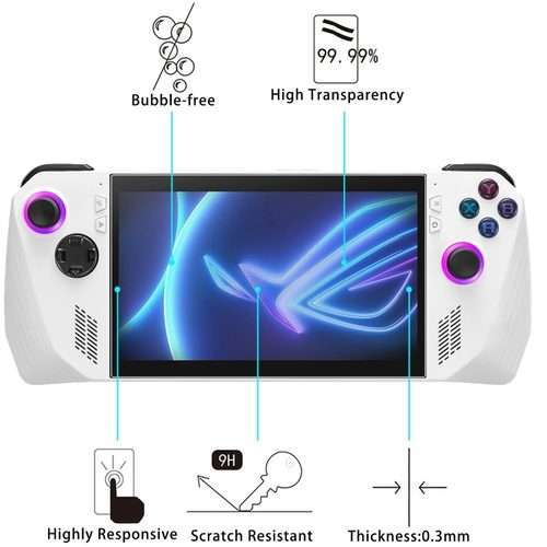 For ASUS Rog Ally X 7.0 2pcs 9H 0.3mm Explosion-proof Tempered Glass Film