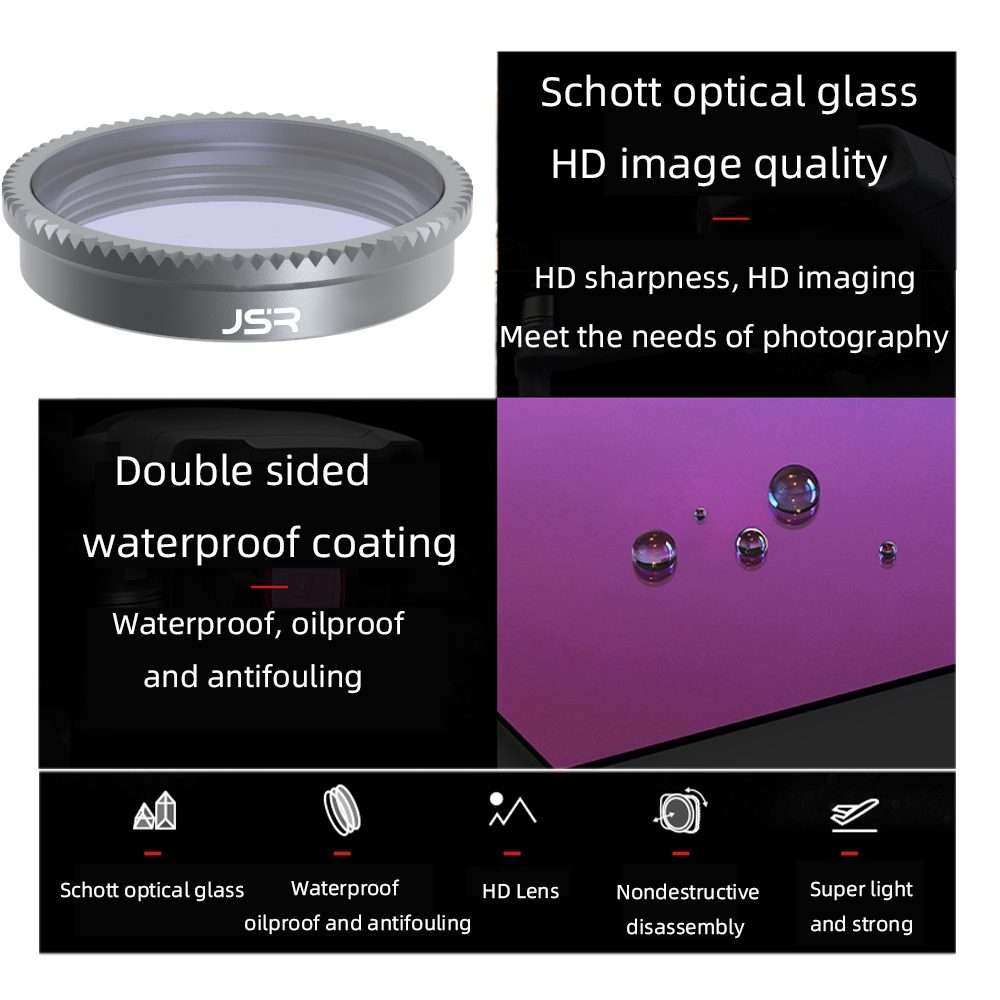 For Insta360 GO 2 / GO 3 JSR LS Series Camera Lens Filter, Filter:6 in 1 STAR CPL ND4 ND8 ND16 ND3