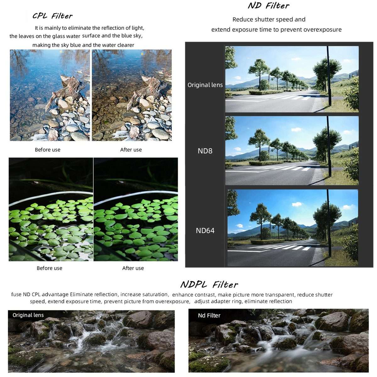 For Insta360 GO 2 / GO 3 JSR LS Series Camera Lens Filter, Filter:6 in 1 STAR CPL ND4 ND8 ND16 ND3