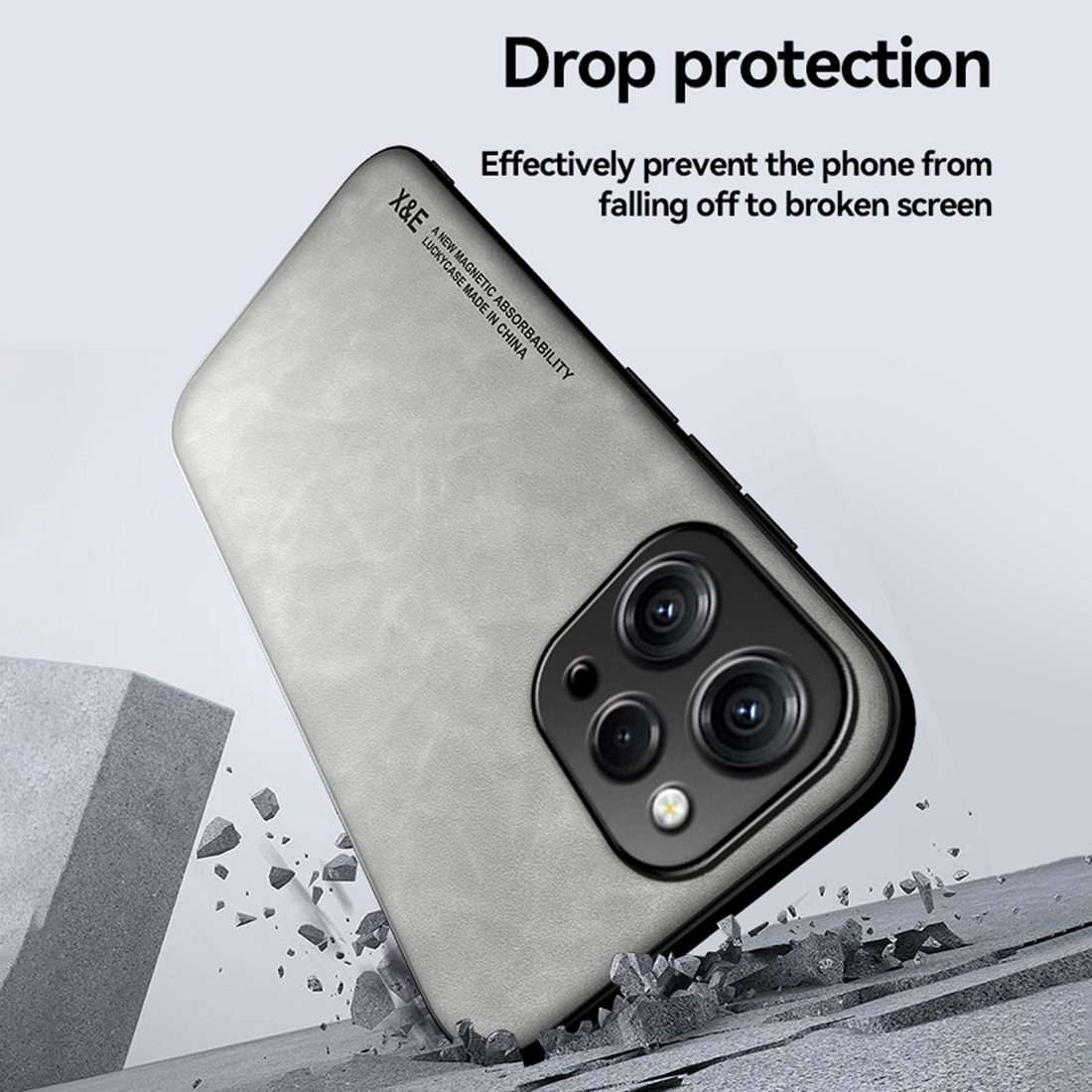 For Xiaomi 14 Pro Skin Feel Magnetic Leather Back Phone Case(Dark Grey)