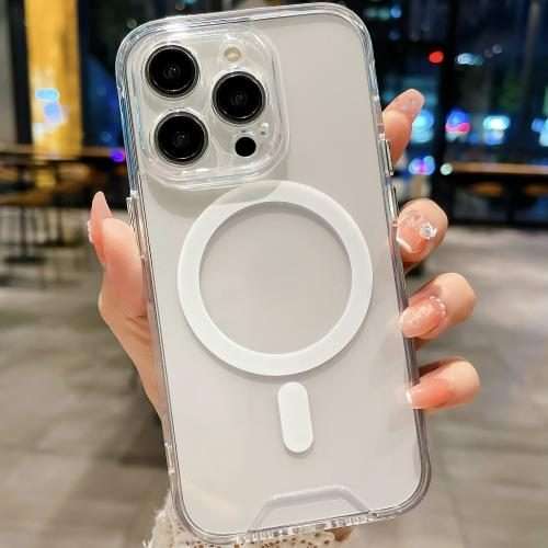 For iPhone 13 Pro Max Space MagSafe Acrylic Hybrid TPU Phone Case(Transparent)