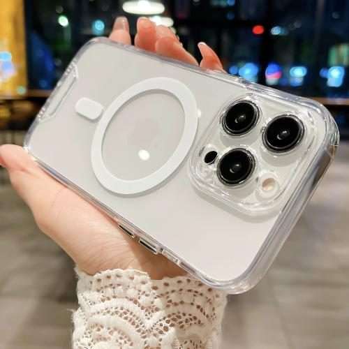 For iPhone 13 Pro Max Space MagSafe Acrylic Hybrid TPU Phone Case(Transparent)