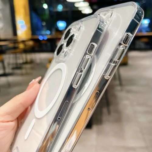 For iPhone 13 Pro Max Space MagSafe Acrylic Hybrid TPU Phone Case(Transparent)