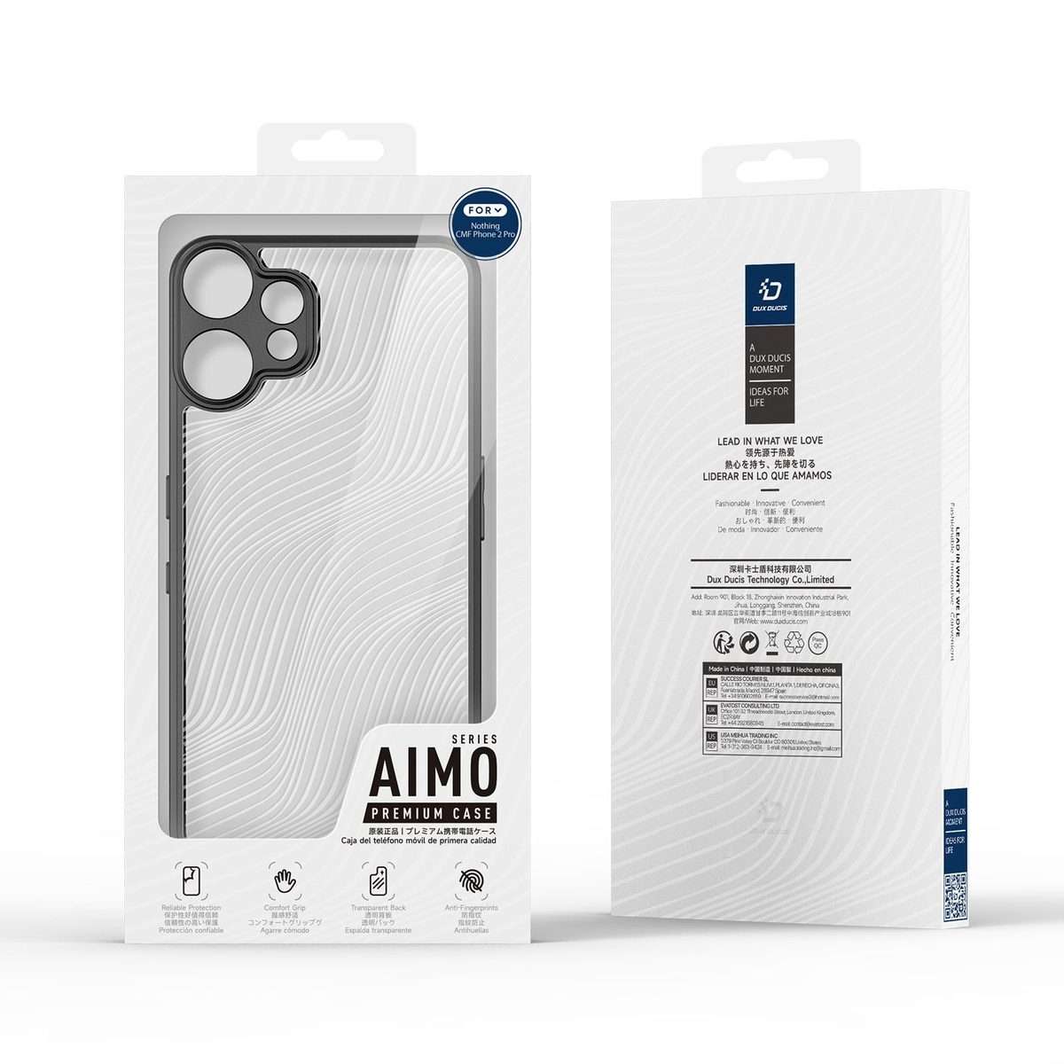 For Nothing CMF Phone 2 Pro DUX DUCIS Aimo Series TPU + PC Frosted Feel Phone Case(Black)