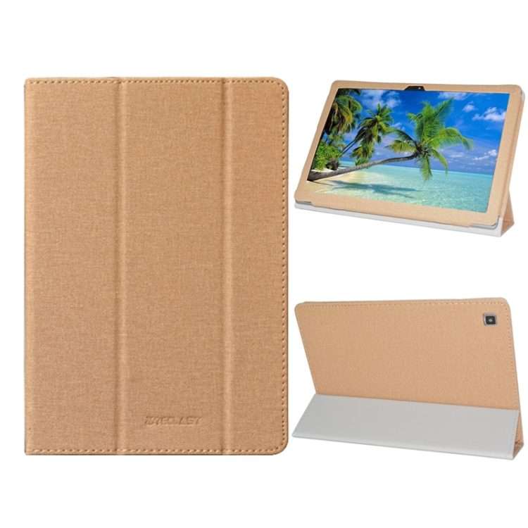 For Teclast P20HD / M40 / M40 Pro Ordinary Horizontal Flip PU Leather Protective Case w ... (Gold)