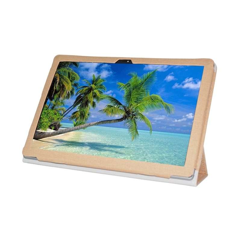 For Teclast P20HD / M40 / M40 Pro Ordinary Horizontal Flip PU Leather Protective Case w ... (Gold)