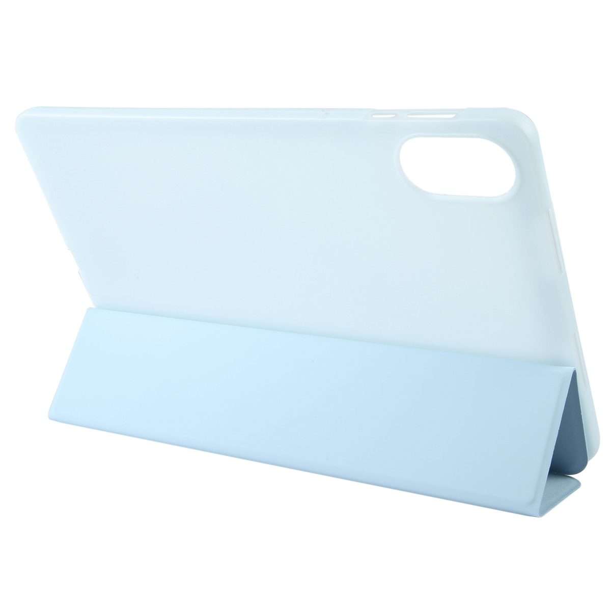 For Honor Pad X9 / X8 Pro Solid Color 3-folding Leather Tablet Case(Ice Blue)