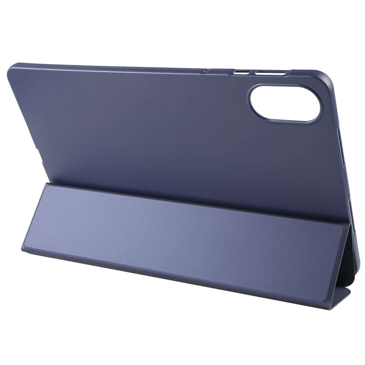 For Honor Pad X9 / X8 Pro Solid Color 3-folding Leather Tablet Case(Dark Blue)