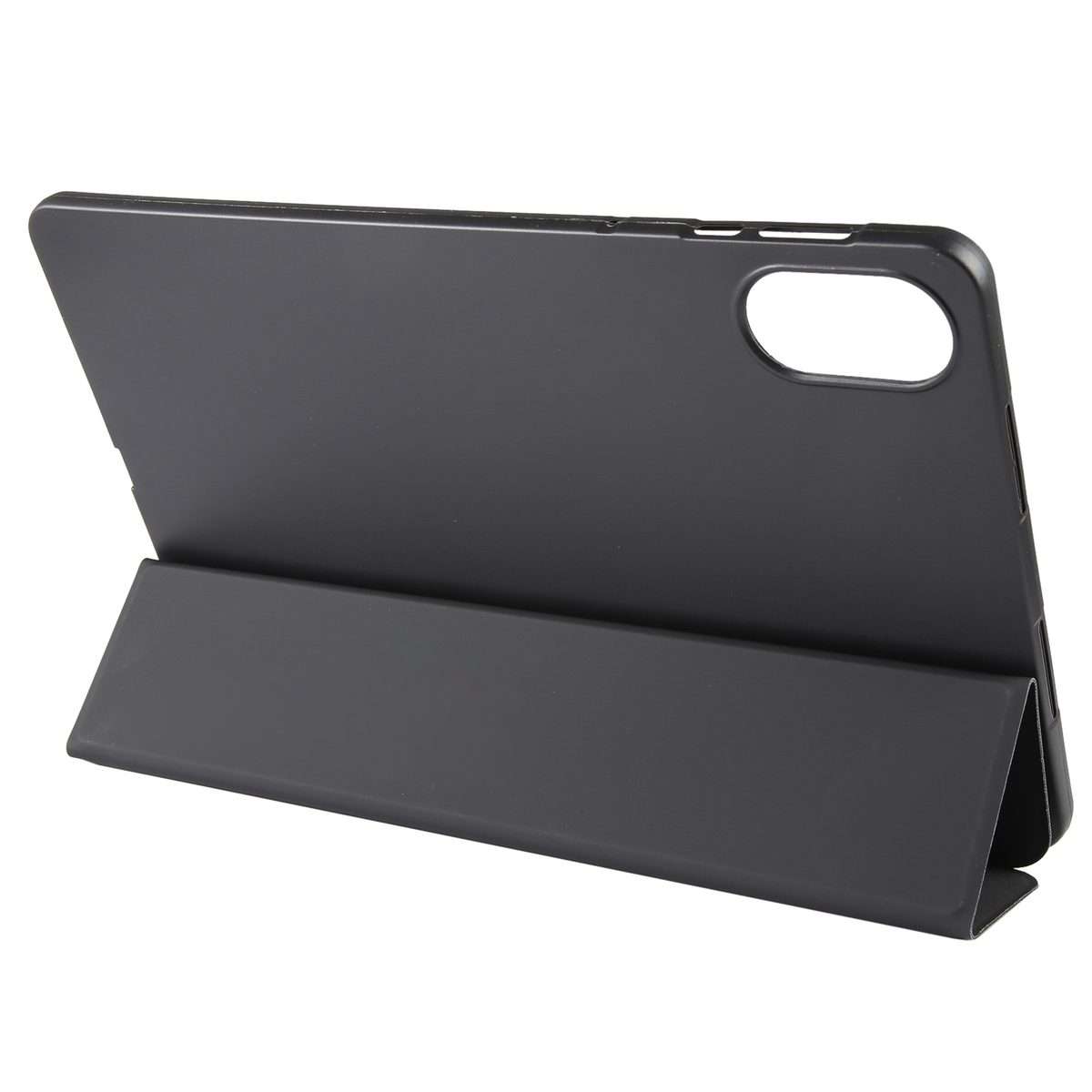 For Honor Pad X9 / X8 Pro Solid Color 3-folding Leather Tablet Case(Black)