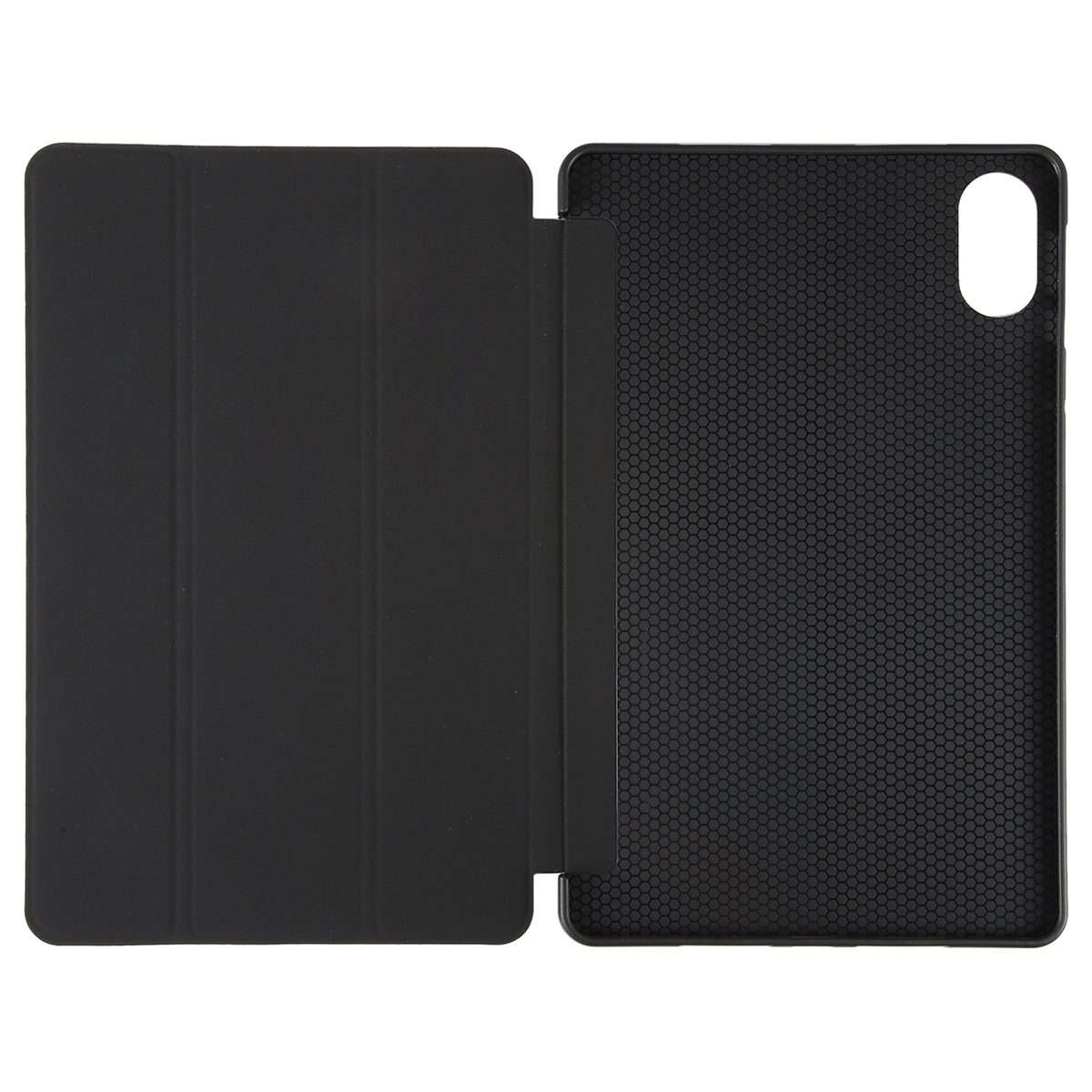 For Honor Pad X9 / X8 Pro Solid Color 3-folding Leather Tablet Case(Black)
