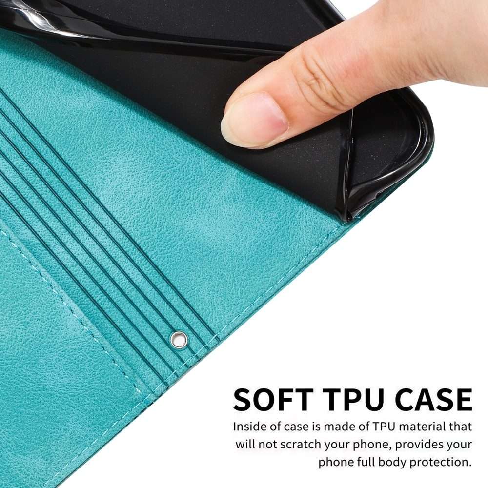 For iPhone 13 Pro Max Dream Triangle Leather Phone Case with Lanyard(Green)