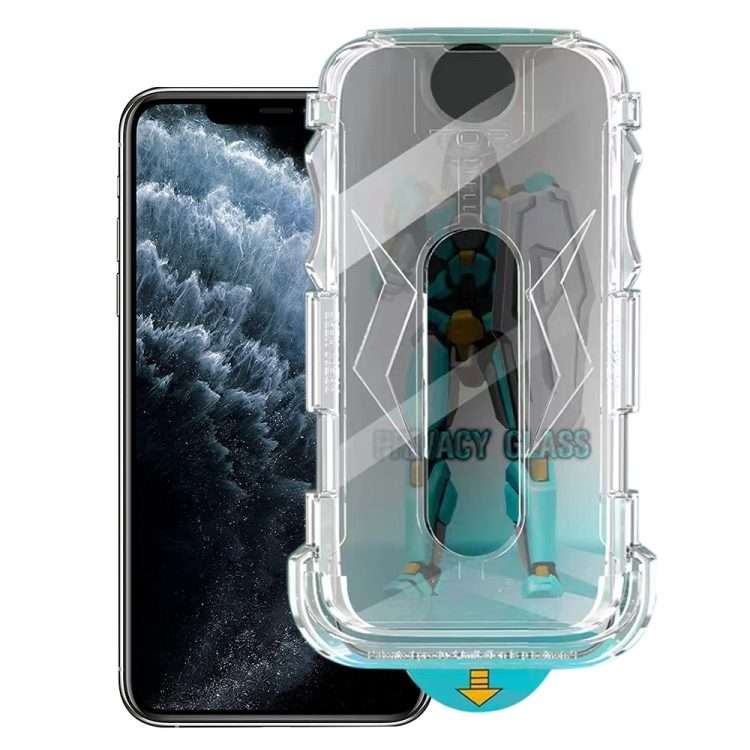 For iPhone 11 Pro Easy Install 28 Degree Privacy Armor Tempered Glass Film