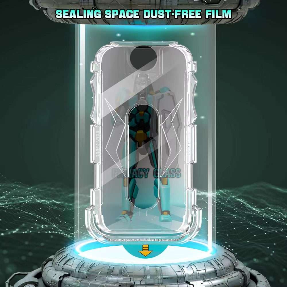 For iPhone 15 Pro Max Easy Install 28 Degree Privacy Armor Tempered Glass Film