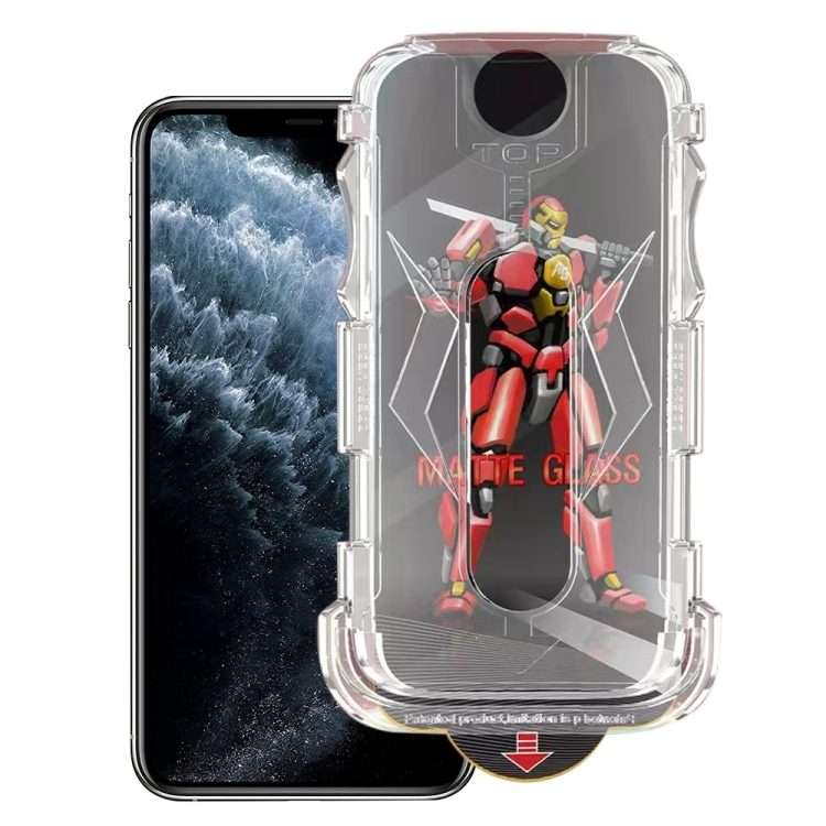 For iPhone 11 Pro Easy Install Matte Armor Tempered Glass Film