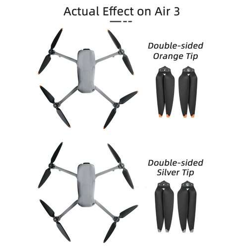 For DJI Air 3 8747F Low Noise Quick-release Propellers, Style:2 Pairs Orange Tip