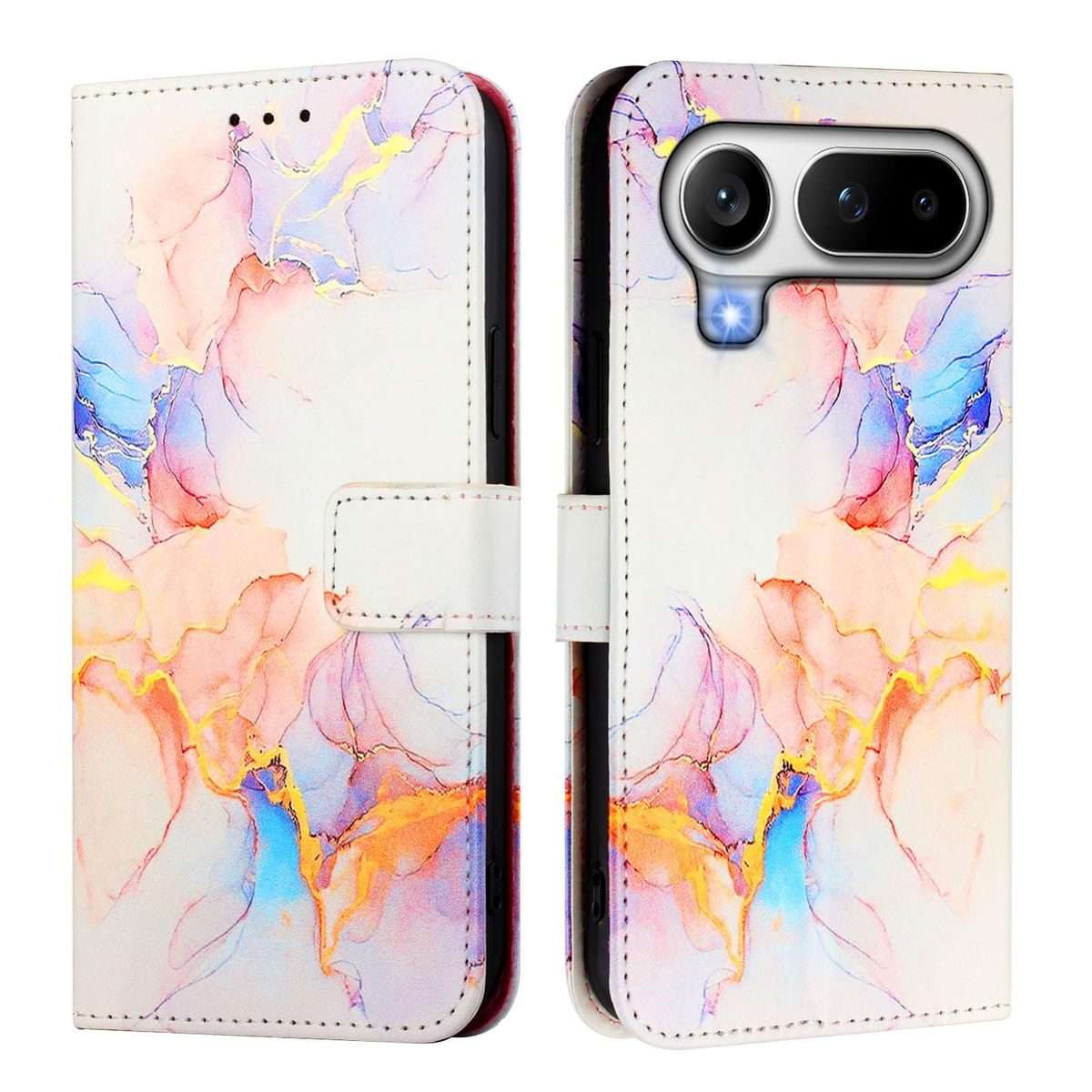 For Honor Magic8 Pro Air PT003 Marble Pattern Flip Leather Phone Case(Marble White)