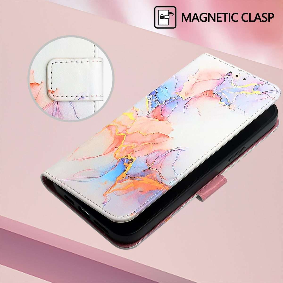 For Honor Magic8 Pro Air PT003 Marble Pattern Flip Leather Phone Case(Marble White)