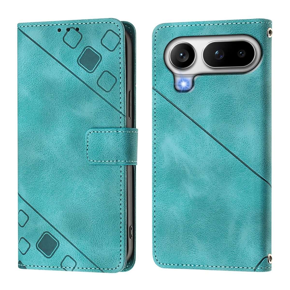For Honor Magic8 Pro Air 5G Skin-feel Embossed Leather Phone Case(Green)