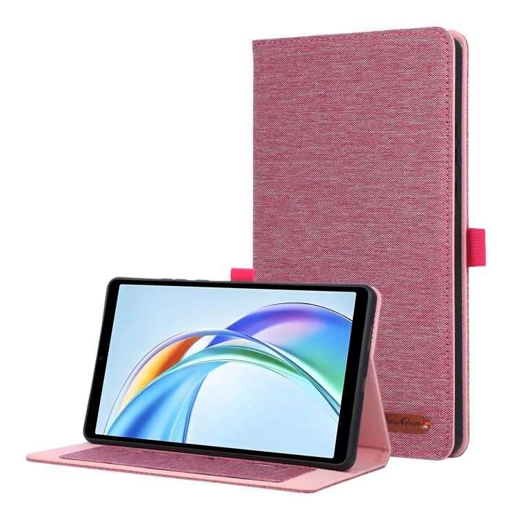 For Honor Pad X7 8.7 Fabric Texture Horizontal Flip Leather Tablet Case(Rose Red)