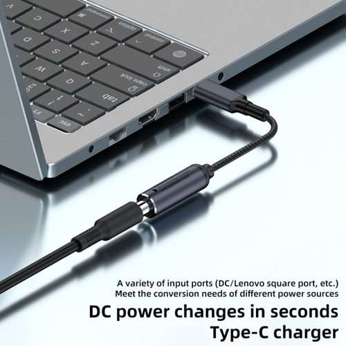 DC 5.5 x 2.5mm to USB-C / Type-C Male 100W Computer Charging Adapter Connector