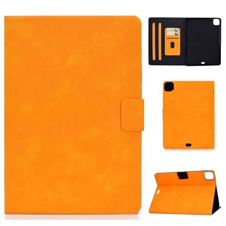 For iPad Pro 11 (2020) & (2018) Cowhide Texture Horizontal Flip Leather Tablet Case wi ... (Khaki)