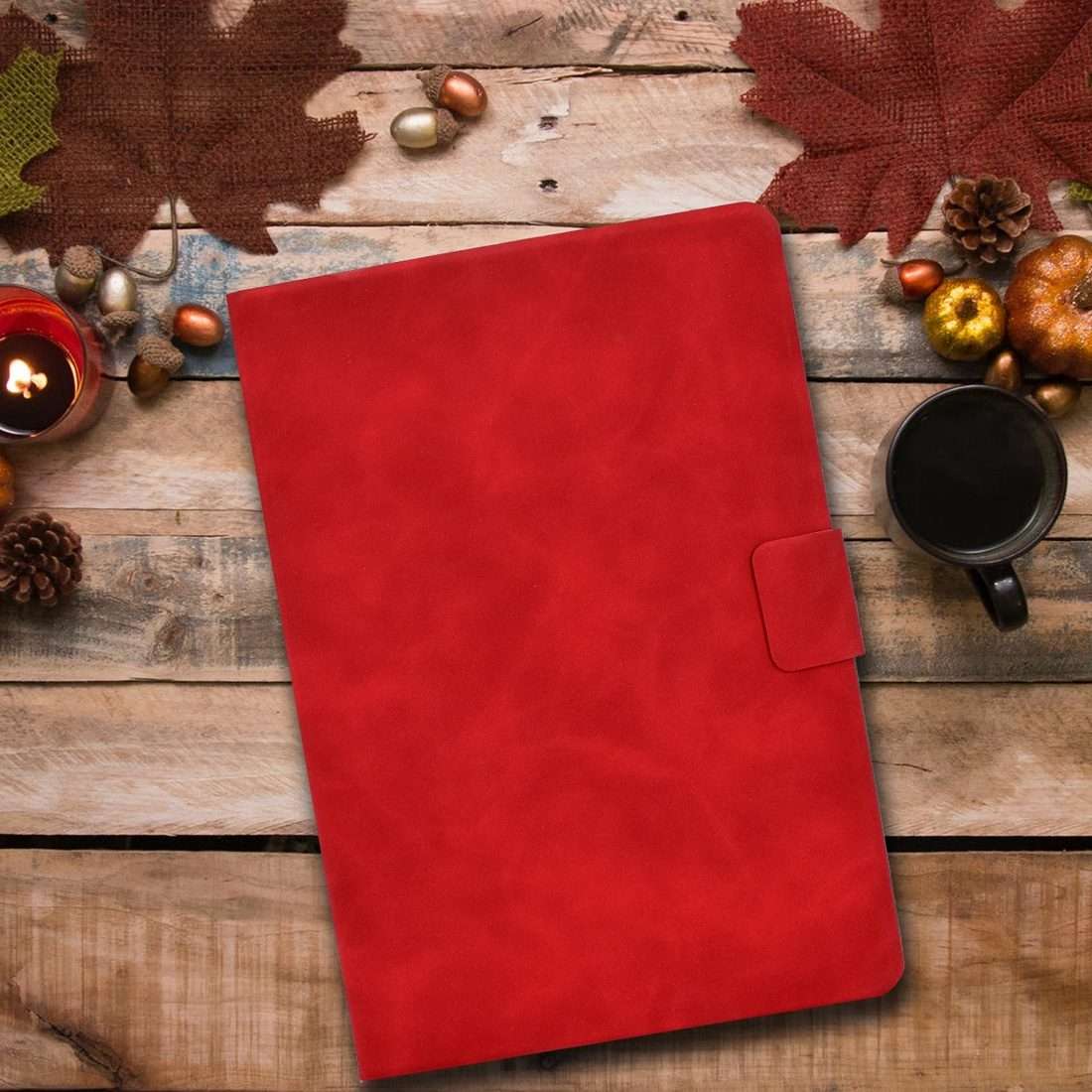 For iPad Pro 11 (2020) & (2018) Cowhide Texture Horizontal Flip Leather Tablet Case with ... (Red)