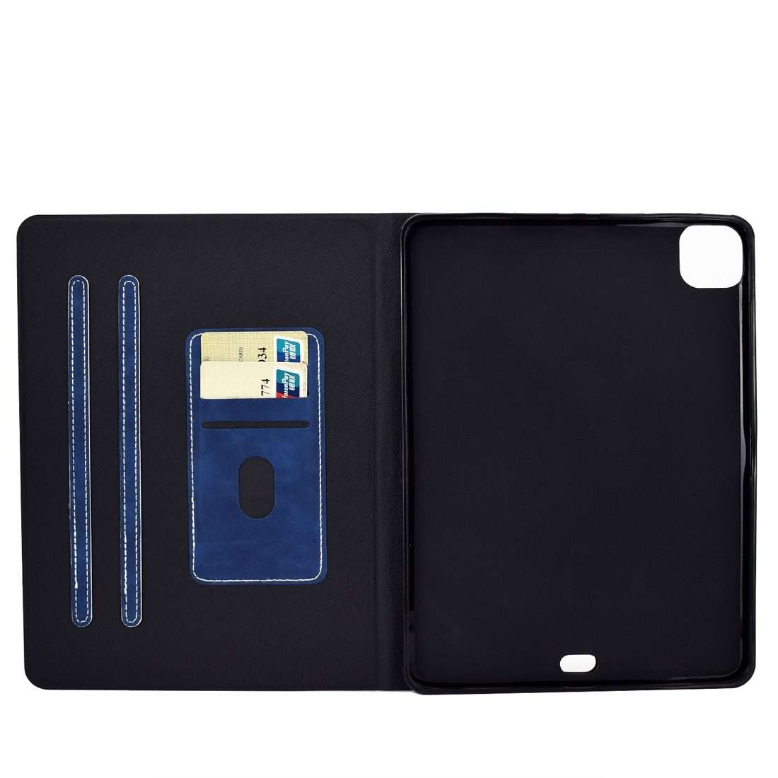 For iPad Pro 11 (2020) & (2018) Cowhide Texture Horizontal Flip Leather Tablet Case wit ... (Blue)