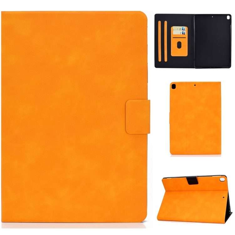 For iPad 10.2 / Air (2019) / Pro 10.5 Cowhide Texture Horizontal Flip Leather Case wit ... (Khaki)