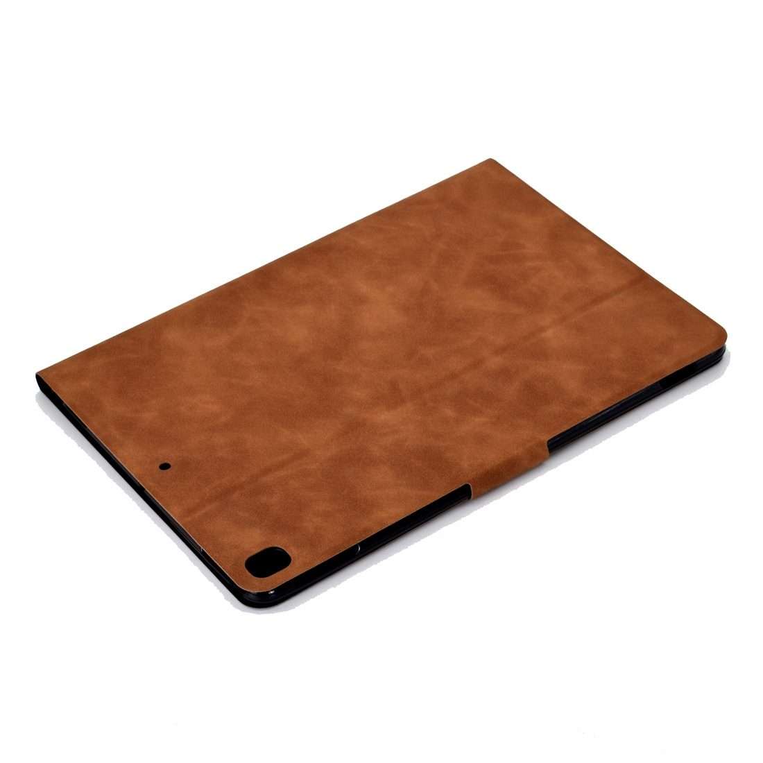 For iPad 10.2 / Air (2019) / Pro 10.5 Cowhide Texture Horizontal Flip Leather Case wit ... (Brown)