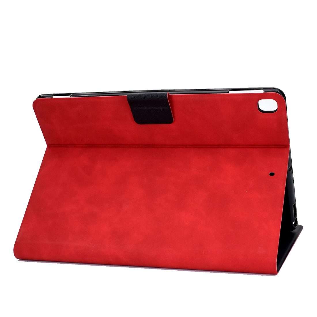 For iPad 10.2 / Air (2019) / Pro 10.5 Cowhide Texture Horizontal Flip Leather Case with ... (Red)