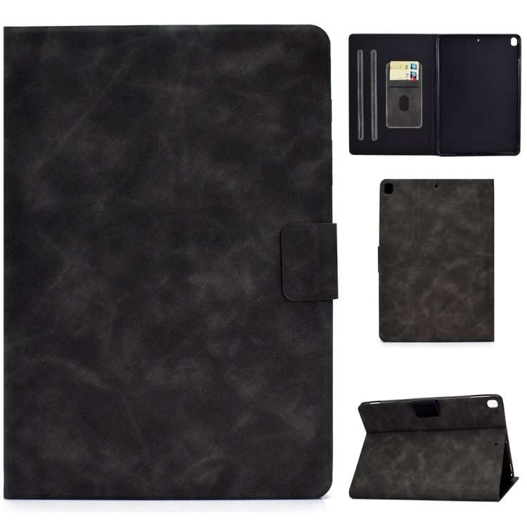For iPad 10.2 / Air (2019) / Pro 10.5 Cowhide Texture Horizontal Flip Leather Case with ... (Grey)
