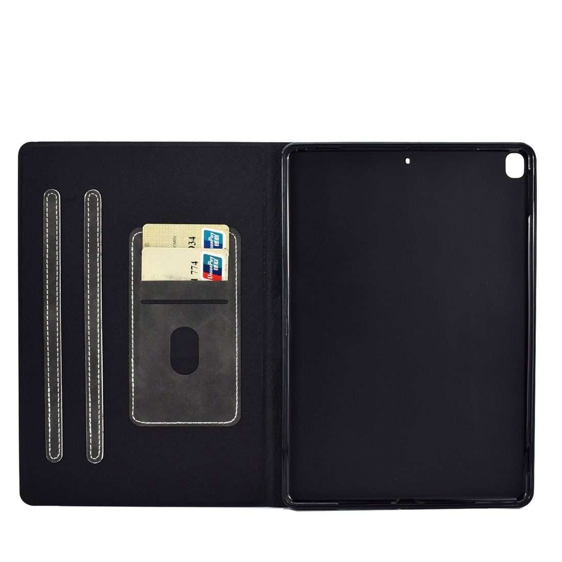 For iPad 10.2 / Air (2019) / Pro 10.5 Cowhide Texture Horizontal Flip Leather Case with ... (Grey)