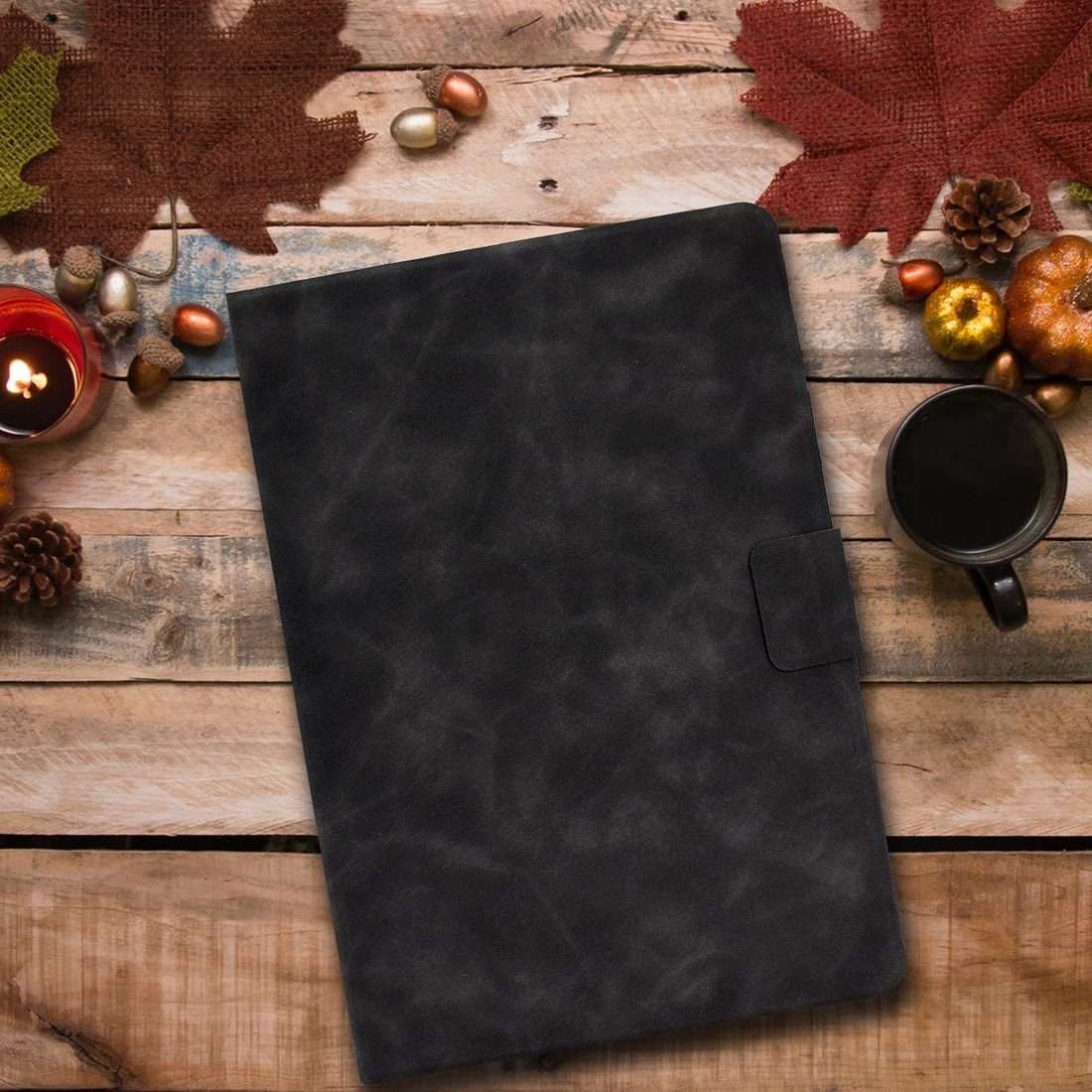 For iPad 10.2 / Air (2019) / Pro 10.5 Cowhide Texture Horizontal Flip Leather Case with ... (Grey)