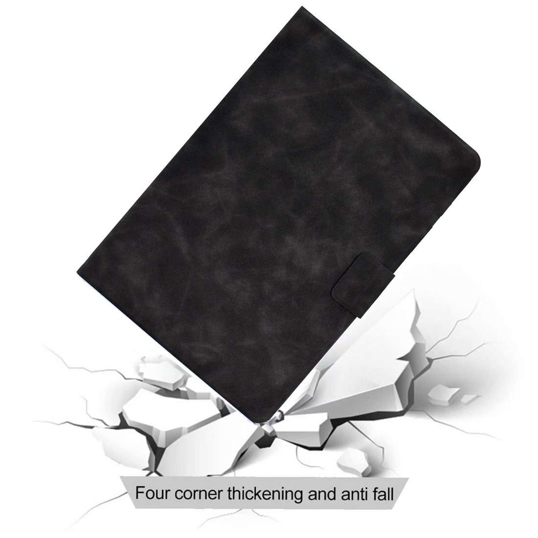 For iPad 10.2 / Air (2019) / Pro 10.5 Cowhide Texture Horizontal Flip Leather Case with ... (Grey)