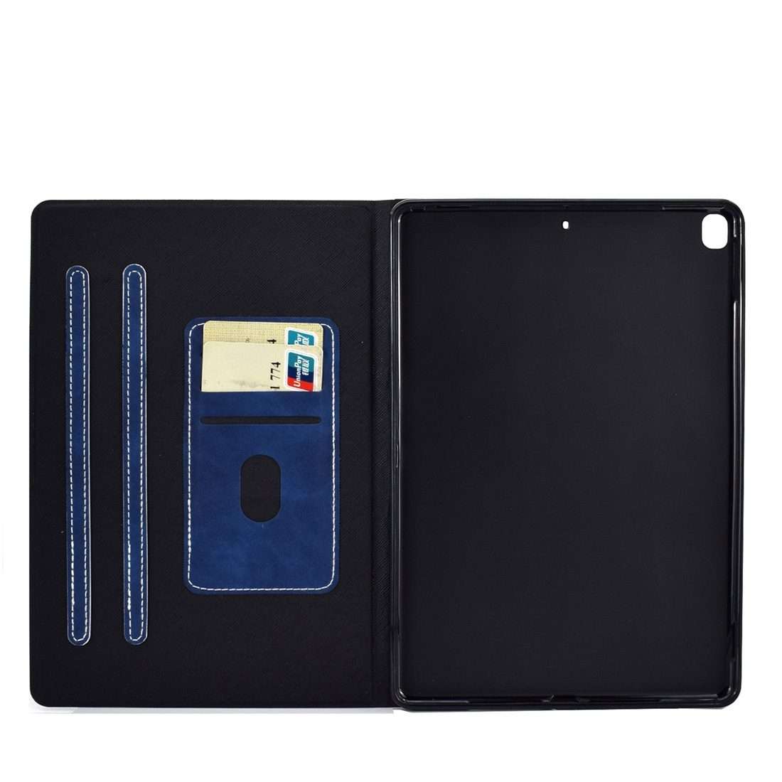 For iPad 10.2 / Air (2019) / Pro 10.5 Cowhide Texture Horizontal Flip Leather Case with ... (Blue)