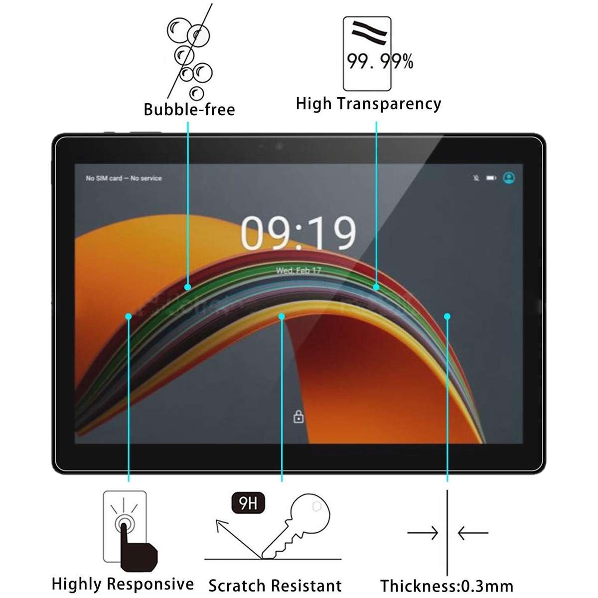 For ZTE Blade X10 Pro 25pcs 9H 0.3mm Explosion-proof Tempered Glass Film