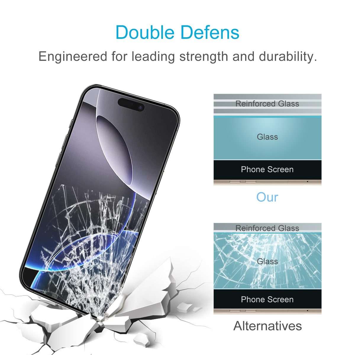 For iPhone 16 Pro Max 10pcs 0.26mm 9H 2.5D Tempered Glass Film