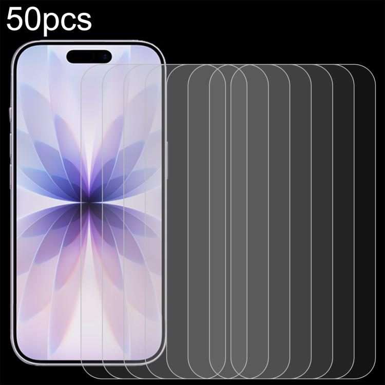 For iPhone 17 / 17 Pro 50pcs 0.26mm 9H 2.5D Tempered Glass Film