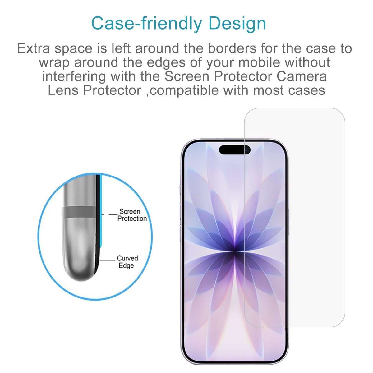 For iPhone 17 / 17 Pro 50pcs 0.26mm 9H 2.5D Tempered Glass Film