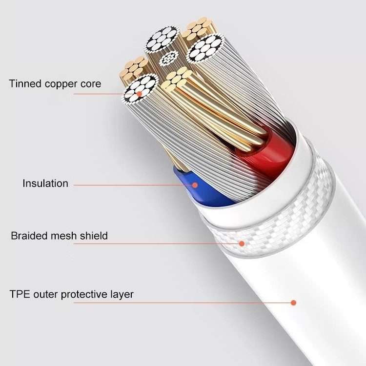 PISEN 1m 3.0A Type-C to 8 Pin PD Fast Charging Cable
