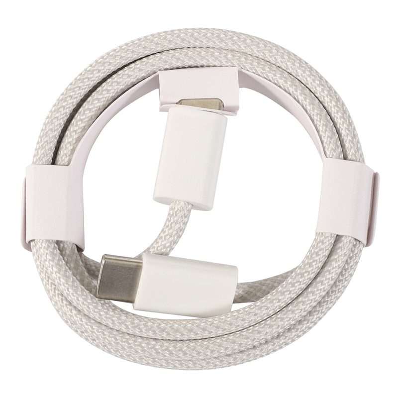 1m USB-C / Type-C to Type-C Macaron Braided Charging Cable(Grey)