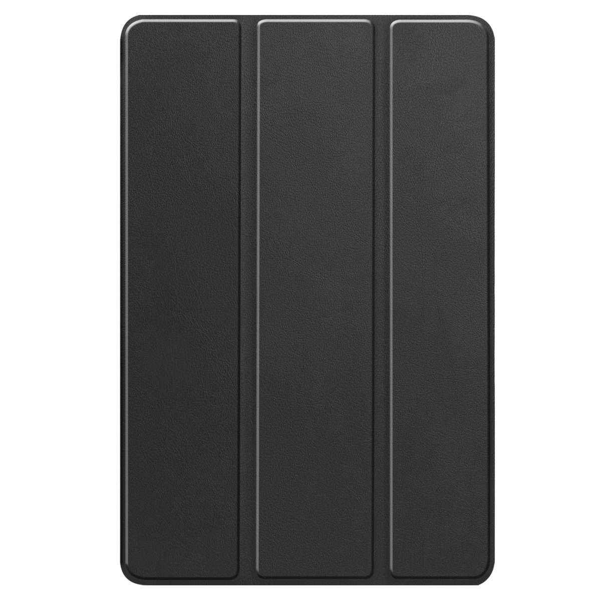For Lenovo Tab P12/Xiaoxin Pad Pro 12.7 inch Custer Solid Color 3-Fold Stand Leather T ... (Black)