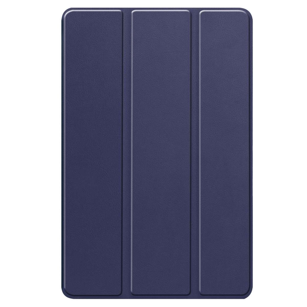 For Lenovo Tab P12/Xiaoxin Pad Pro 12.7 inch Custer Solid Color 3-Fold Stand Leath ... (Dark Blue)