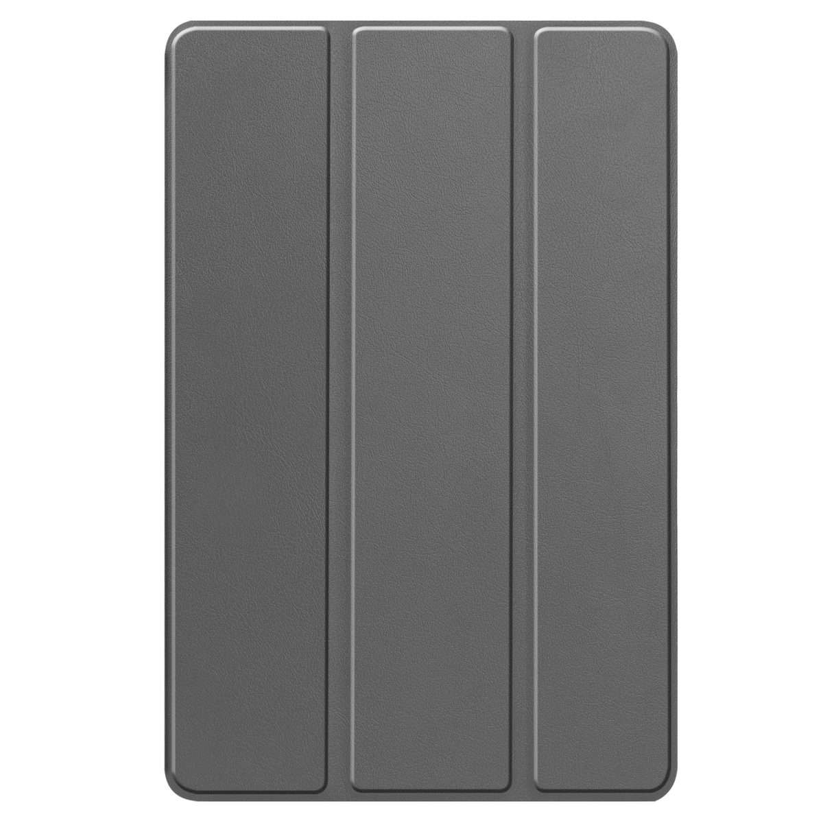 For Lenovo Tab P12/Xiaoxin Pad Pro 12.7 inch Custer Solid Color 3-Fold Stand Leather Ta ... (Grey)