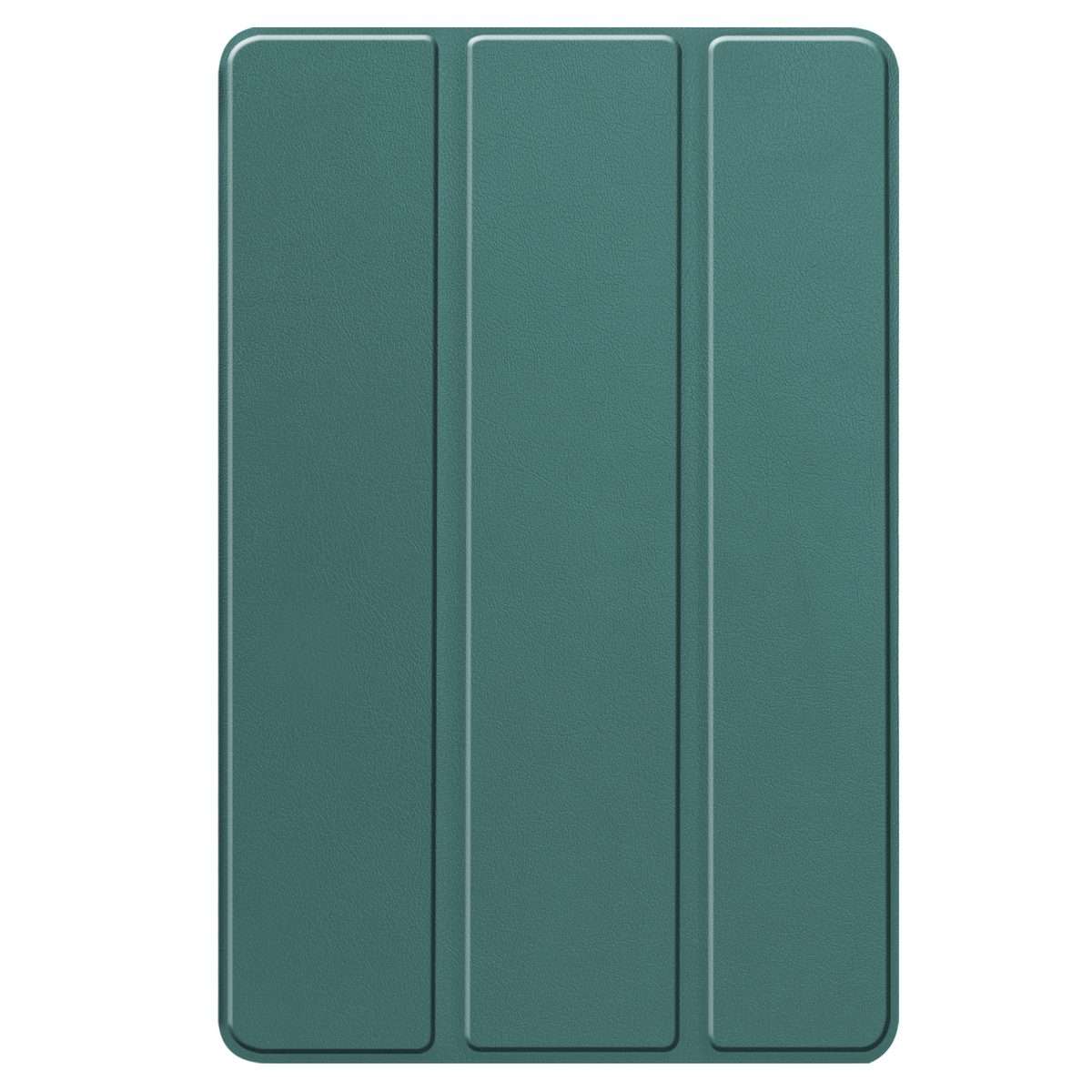 For Lenovo Tab P12/Xiaoxin Pad Pro 12.7 inch Custer Solid Color 3-Fold Stand Leat ... (Dark Green)