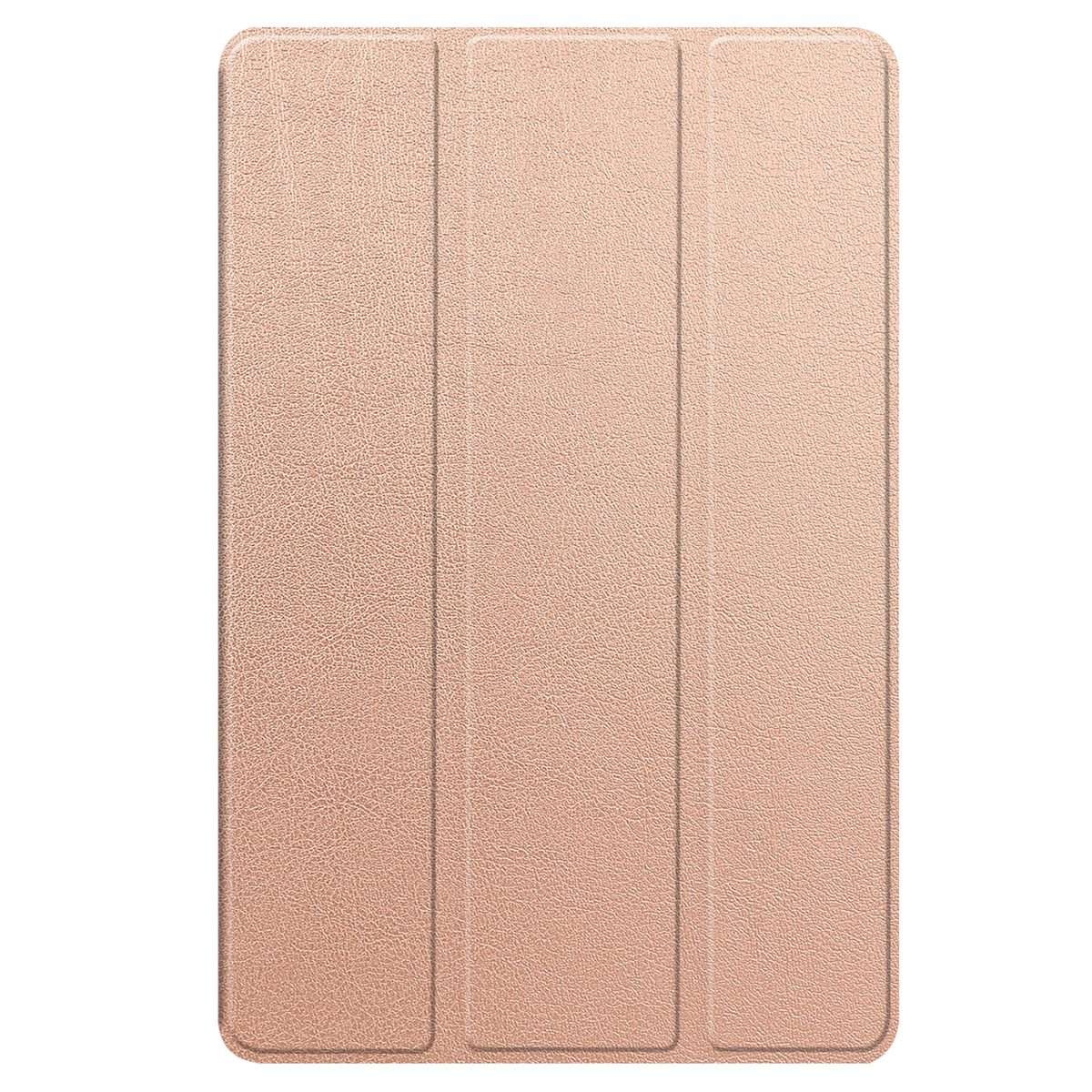 For Lenovo Tab P12/Xiaoxin Pad Pro 12.7 inch Custer Solid Color 3-Fold Stand Leath ... (Rose Gold)