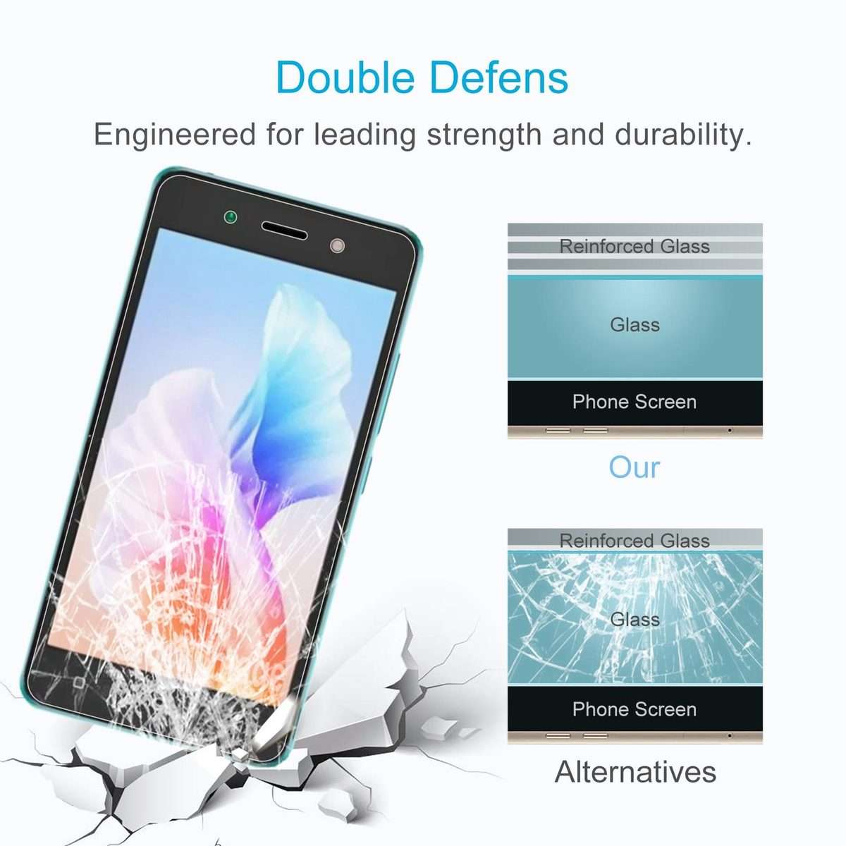 For itel A24 Pro 10pcs 0.26mm 9H 2.5D Tempered Glass Film