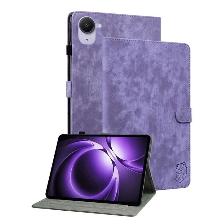 For Xiaomi Redmi K Pad 8.8 inch Tiger Pattern Flip Leather Tablet Case(Purple)