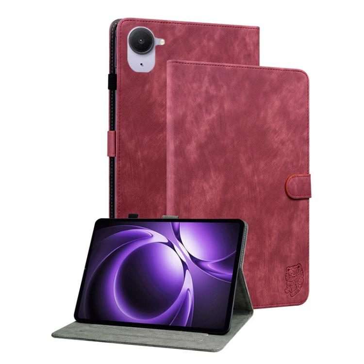 For Xiaomi Redmi K Pad 8.8 inch Tiger Pattern Flip Leather Tablet Case(Red)